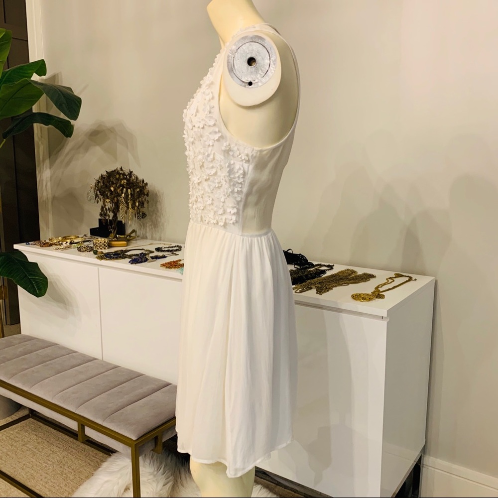 Topshop floral appliqué white dress size 8 - Picture 6 of 16